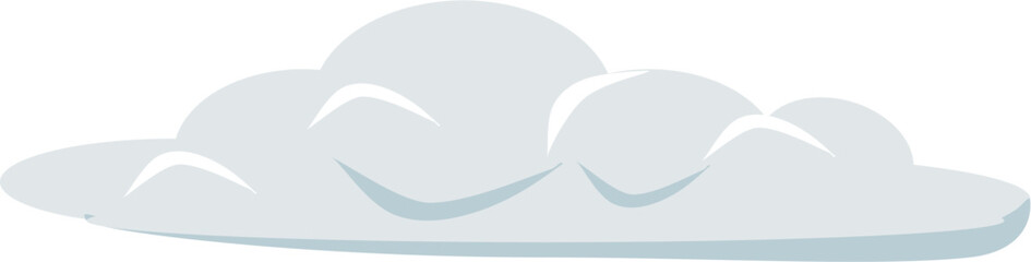 Obraz premium Simple Cartoon Cloud Illustration - Weather Icon, Design Element