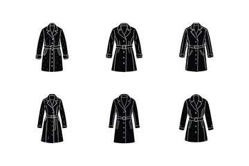 trench coat sketch icon silhouette vector illustration