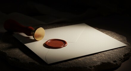 Sealed message with wax, conveying trust and security for important documents