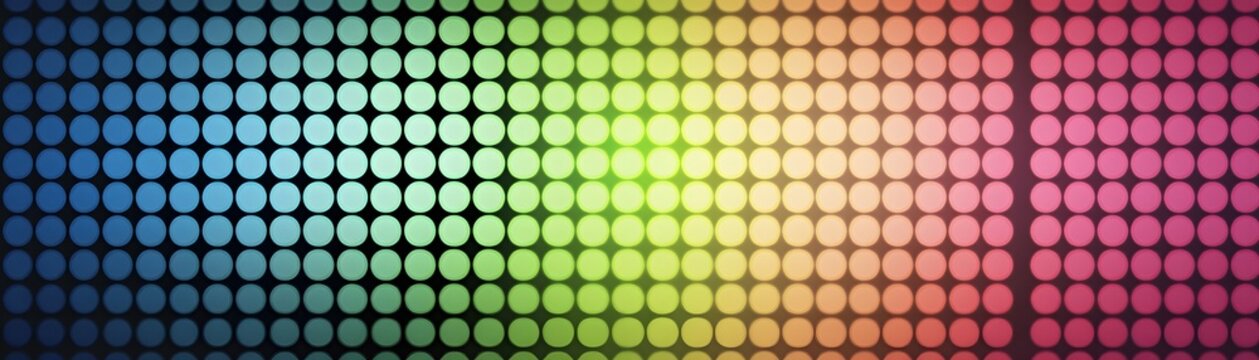 Colorful geometric pattern of circles and squares