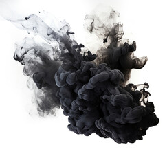 Black cloud on white background