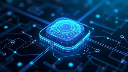 High quality Professional Futuristic technology chip digital eye ai circuit board