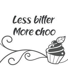happy birthday card with cupcake chocolate vector T-shirt design