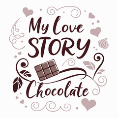 happy birthday card with coffee cup chocolate vector T-shirt design