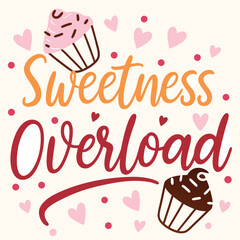 happy birthday card with cake chocolate vector T-shirt design