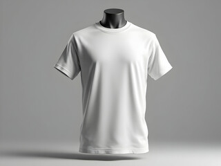 High-quality 3D render of a simple white t-shirt, minimal studio lighting, clean background, elegant fashion, cinematic.




