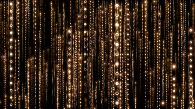Matrix Code Digital Rain of Falling dot