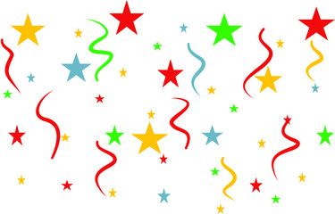 Obraz premium Festive Celebration Confetti and Stars Background