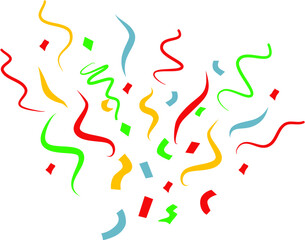 Festive Colorful Confetti and Streamers Celebration Design