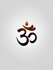 Om or Aum Indian sacred sound icon isolated on transparent background. Symbol of Buddhism and Hinduism religions. The symbol of the divine triad of Brahma, Vishnu and Shiva. Vector Illustration