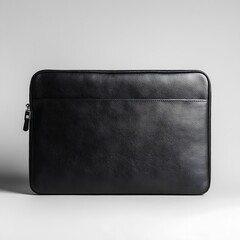 Fototapeta premium Minimal laptop sleeve mockup, no label, professional photography setup