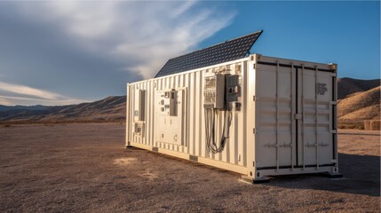 Solar container solution for renewable energy storage and off grid power generation system