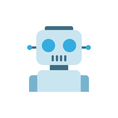 Stylized Robot Illustration for Futuristic Themes and Technological Concepts