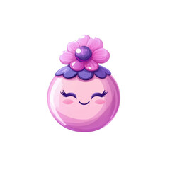 Adorable Perfume Bottle Character with Flower Crown - Kawaii Style Illustration
