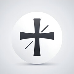 Obraz premium cross, cancel, delete icon on white background element for design