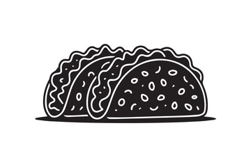 tacos silhouette  Vector