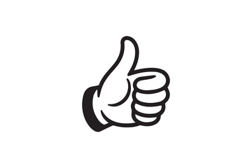 thumbs up silhouette  Vector