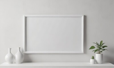 Elegant white frame collage mockup, clean & bright aesthetic,  bright,  chic