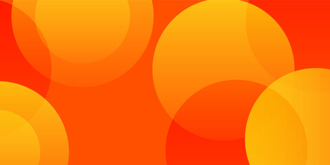 Abstract orange background with circles. Vector illustration