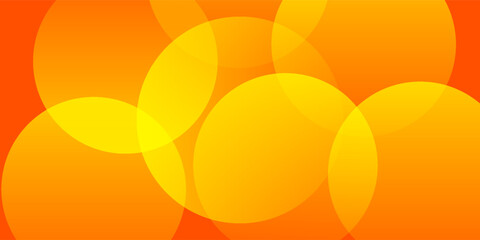 Abstract orange background with circles. Vector illustration