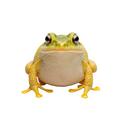Obraz premium Vibrant Yellow Tree Frog Portrait Close-Up of an Amphibian