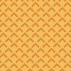 The texture of the waffle. Sweet food. Ice cream cone surface.