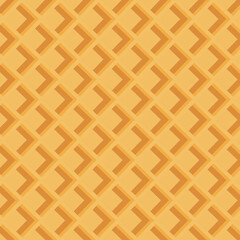 The texture of the waffle. Sweet food. Ice cream cone surface.