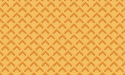 Seamless pattern of waffle. Ice cream cone texture. Waffle background.
