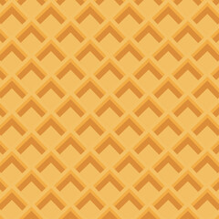 Seamless pattern of waffle. Ice cream cone texture. Waffle background.