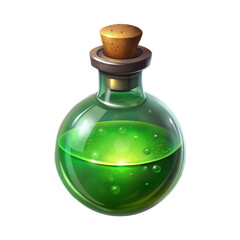 Green Potion Bottle: Game Asset