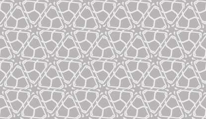 Fototapeta premium Hipster pattern with polygonal elements. Triangles style. Vector illustration. Light grey, brown color. Background for your business project. Advert, template screen. Seamless