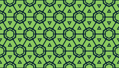 Pattern with abstract illusion triangles. Vector illustration. For your business, presentation, fashion print. light, dark green color. seamless
