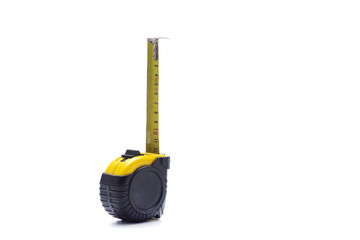 Yellow measuring tape for accurate measurements in construction and DIY projects.