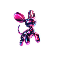 Fototapeta premium Iridescent Balloon Animal Dog - 3D Render