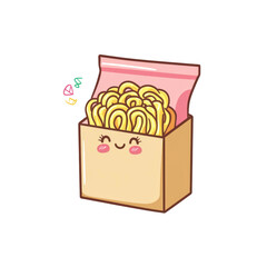 Kawaii Instant Noodles in a Box with Happy Face