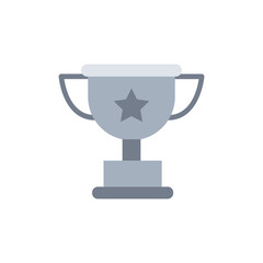 Simplified silver prize cup denoting achievement, victory, and honor on display