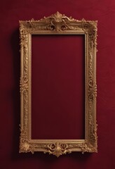 Exquisite gold filigree frame against plush burgundy velvet  , filigree, aesthetic, decor