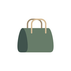 Stylish tote illustration with elegant handles against a transparent backdrop