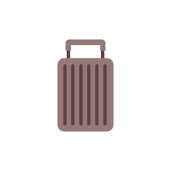 Simplified depiction of a suitcase for travel, rendered as a flat design