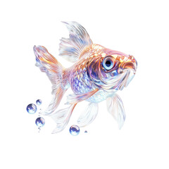 Fototapeta premium Iridescent Koi Fish in Sparkling Water