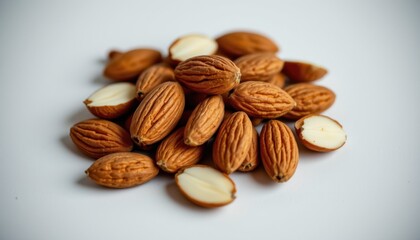 Harvesting fresh almonds in california farms healthy snack organic environment close-up view