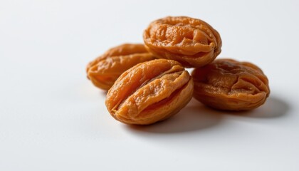 Dried apricots showcase culinary presentation food photography minimalist style close-up healthy snacking concept