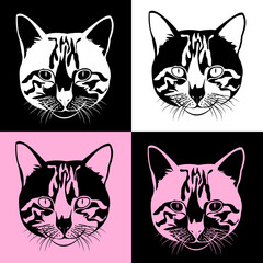 set of cats vector