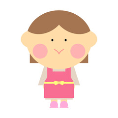 シンプルで可愛いお母さんのイラスト