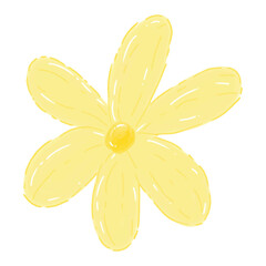 yellow flower watercolor PNG illustration
