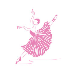 vector illustration of a dancing ballerina