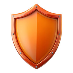Orange Shield: Protection Icon