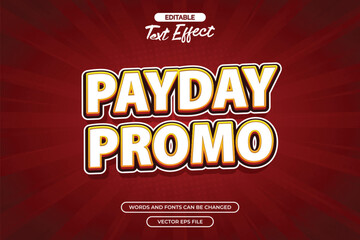 Payday promo editable text effect with red comic background