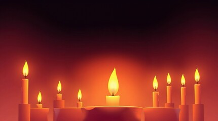three burning candles