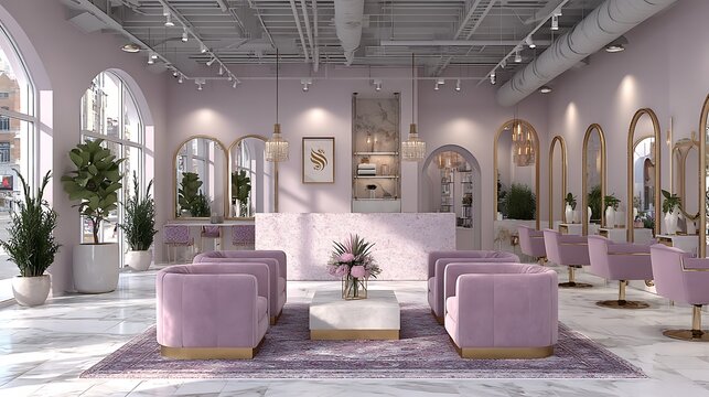 Luxurious Hair Salon Interior Design